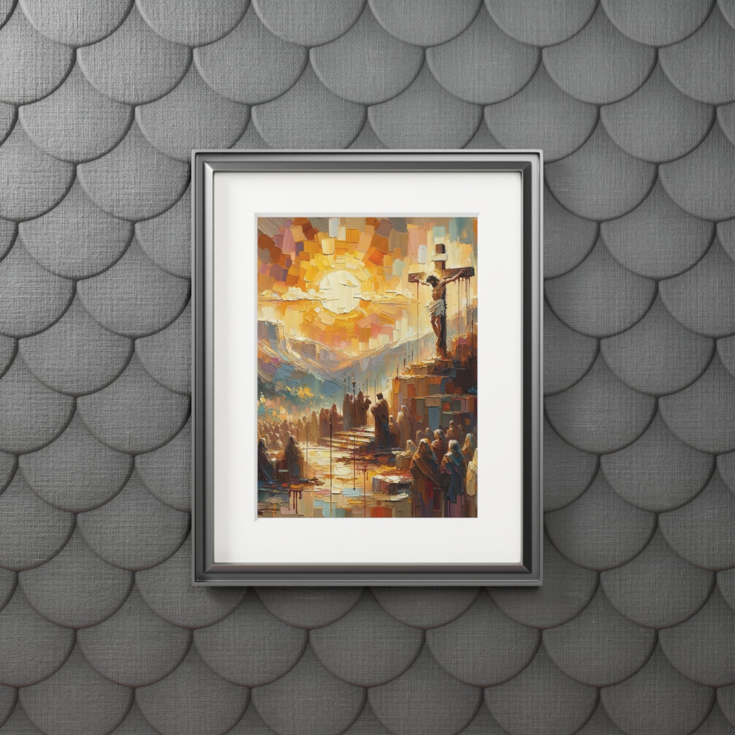 “Love Beyond Measure” – Biblical Art Print | Inspired by Romans 5:8
