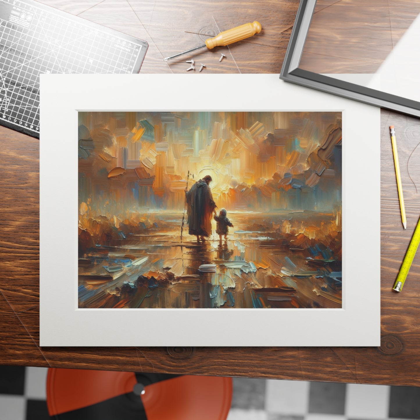 "The Lord Is My Shepherd" – Serene Landscape Art Print | Inspired by Psalm 23:1