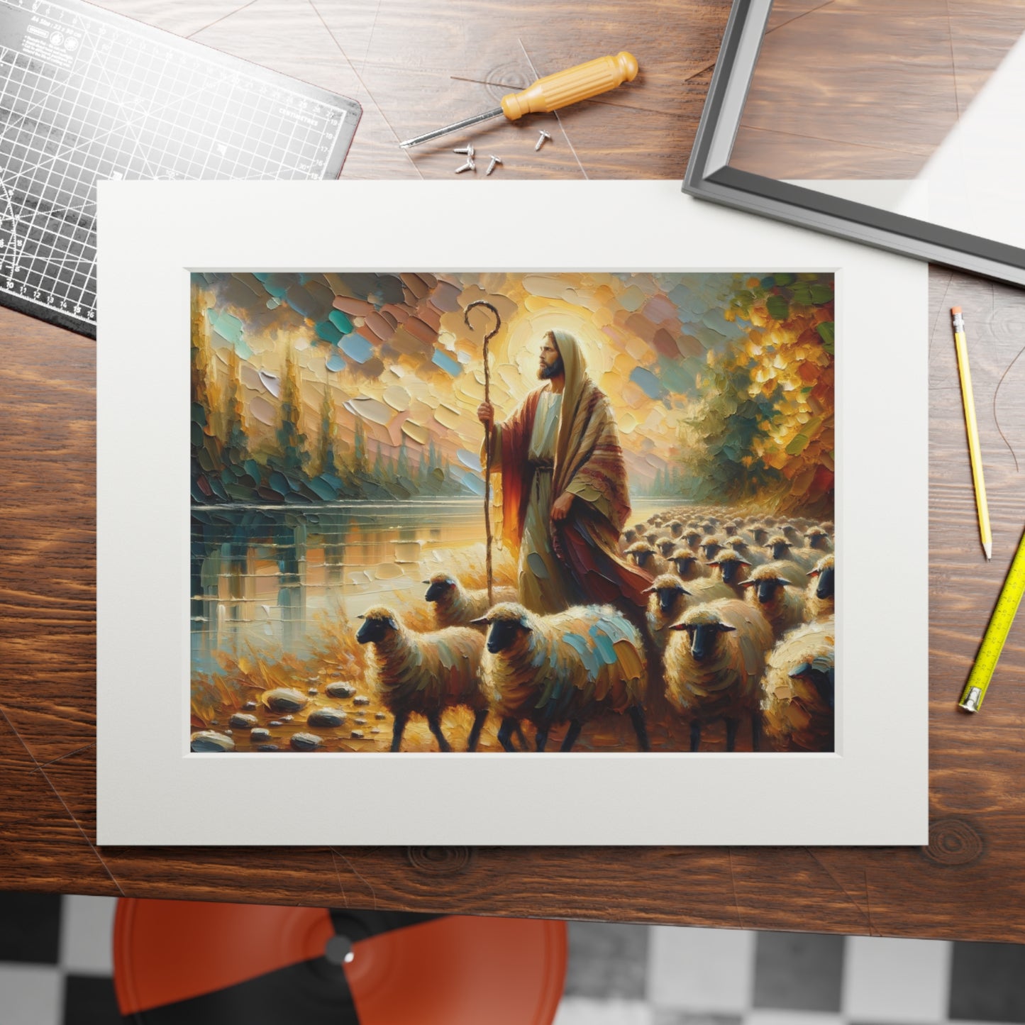 “The Lord Is My Shepherd” – Biblical Art Print | Inspired by Psalm 23:1