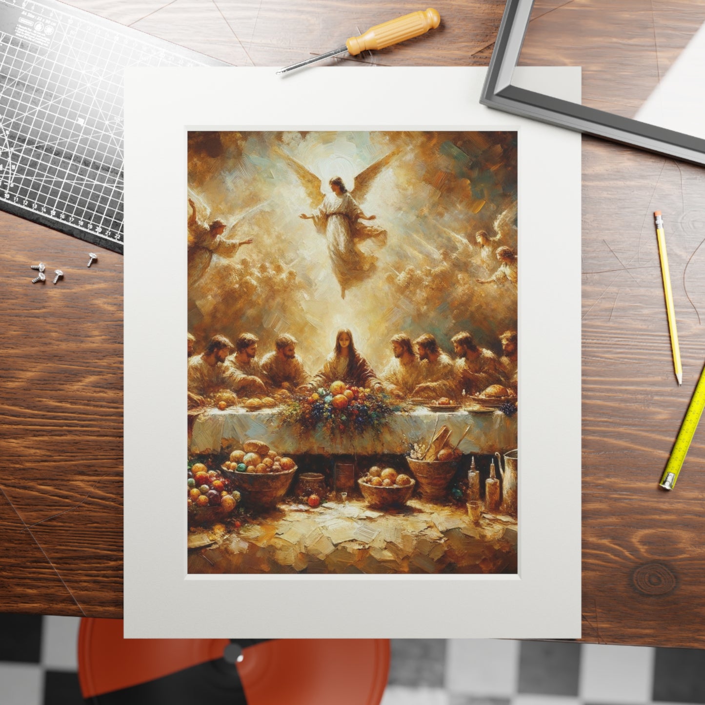 “My Cup Overflows” – Biblical Art Print | Inspired by Psalm 23:5–6