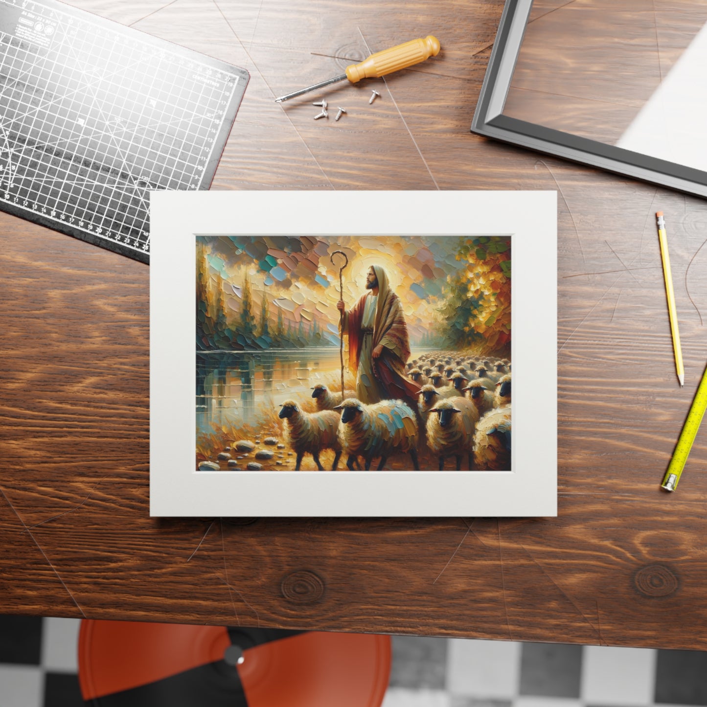 “The Lord Is My Shepherd” – Biblical Art Print | Inspired by Psalm 23:1