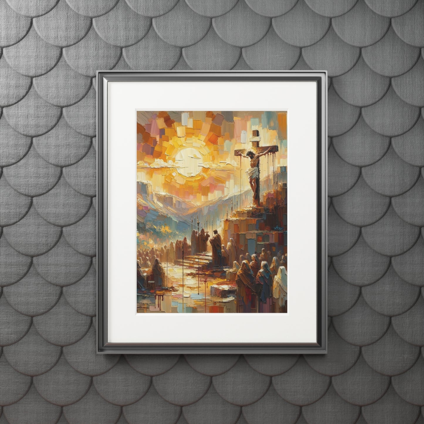 “Love Beyond Measure” – Biblical Art Print | Inspired by Romans 5:8