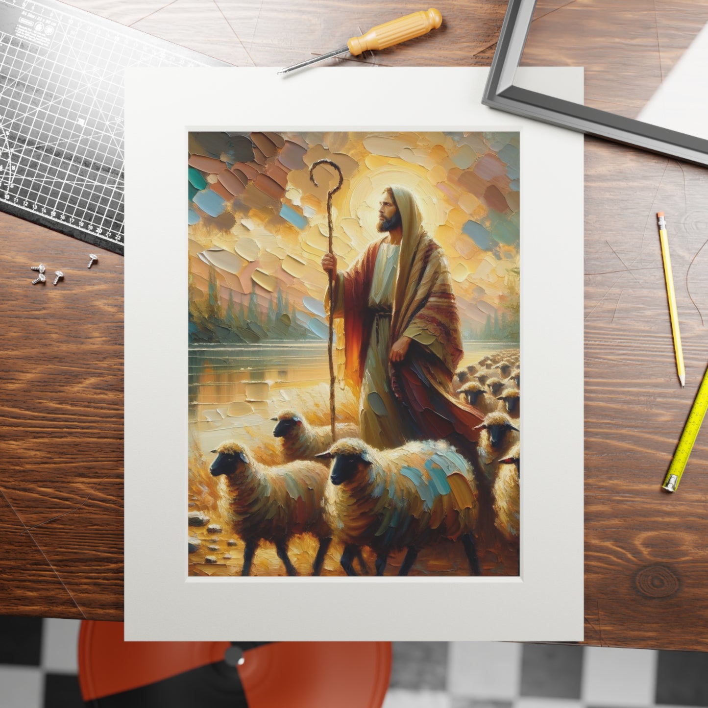 “The Lord Is My Shepherd” – Biblical Art Print | Inspired by Psalm 23:1