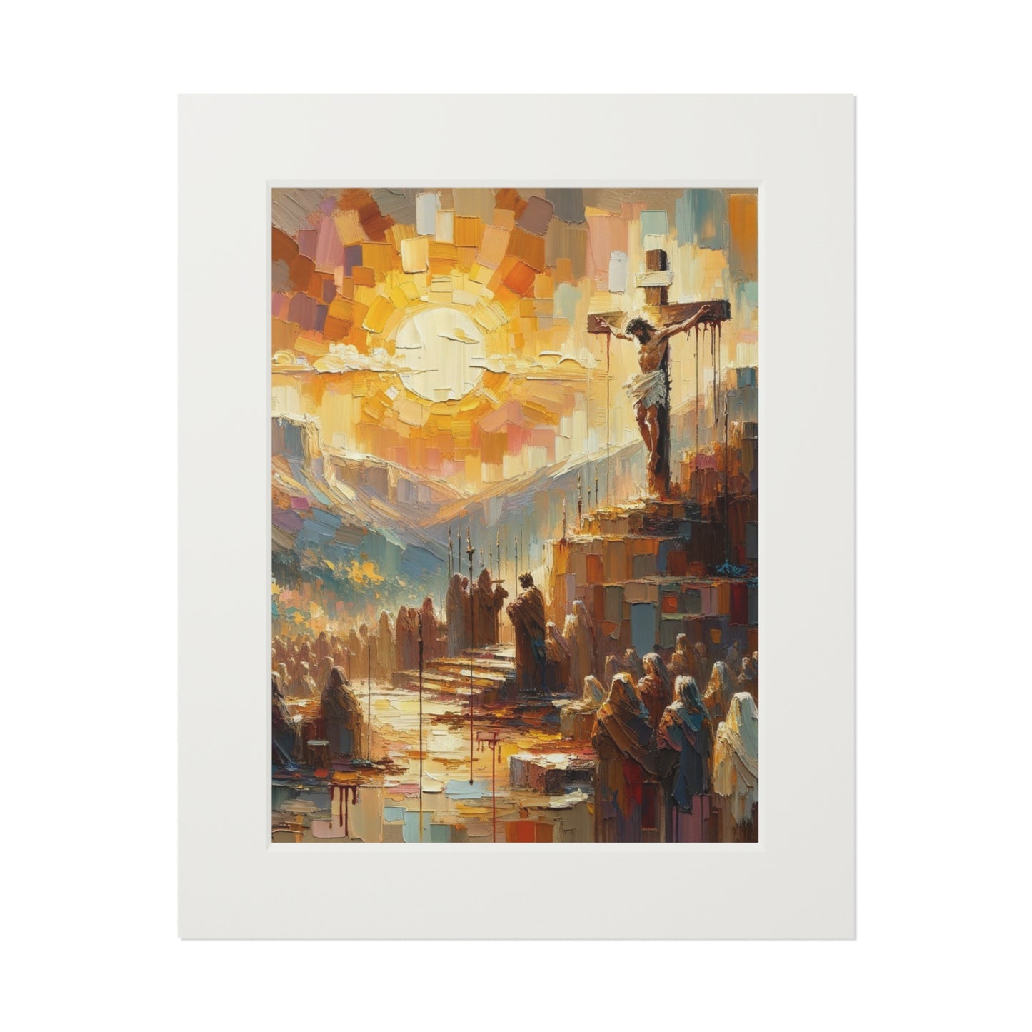 “Love Beyond Measure” – Biblical Art Print | Inspired by Romans 5:8
