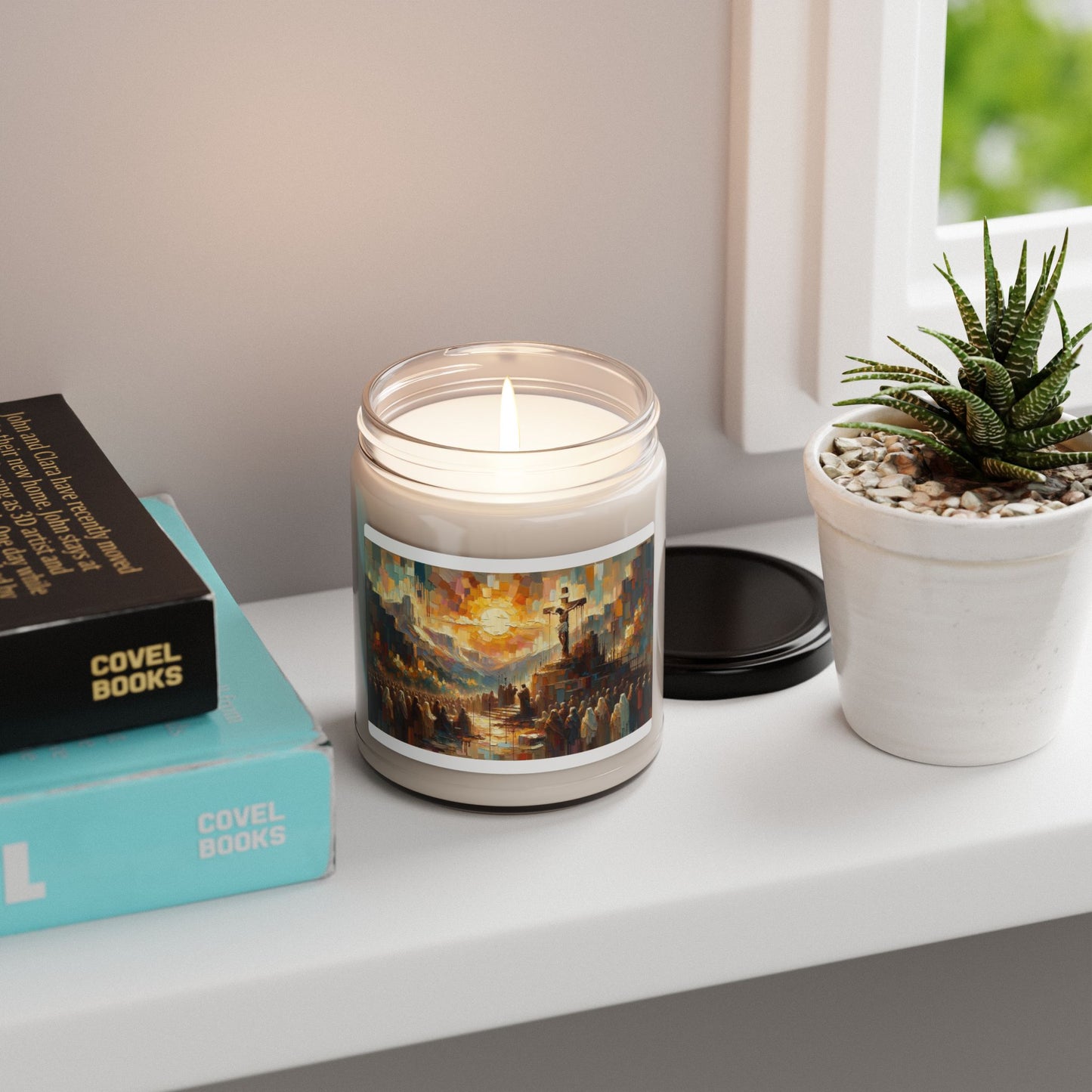 "Love Beyond Measure" – Scented Soy Candle | Biblical Art Inspired by Romans 5:8