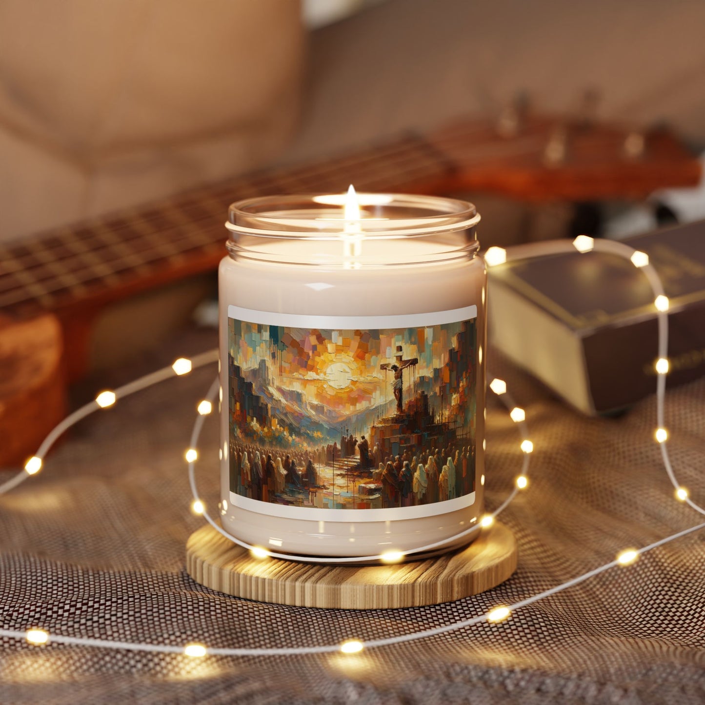 "Love Beyond Measure" – Scented Soy Candle | Biblical Art Inspired by Romans 5:8