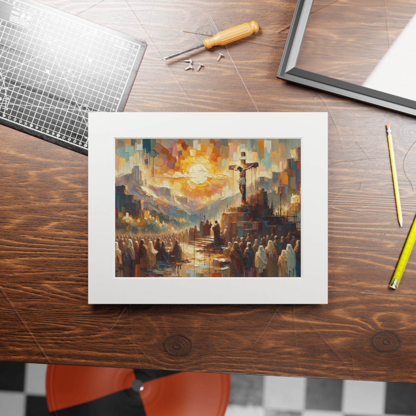 “Love Beyond Measure” – Biblical Art Print | Inspired by Romans 5:8