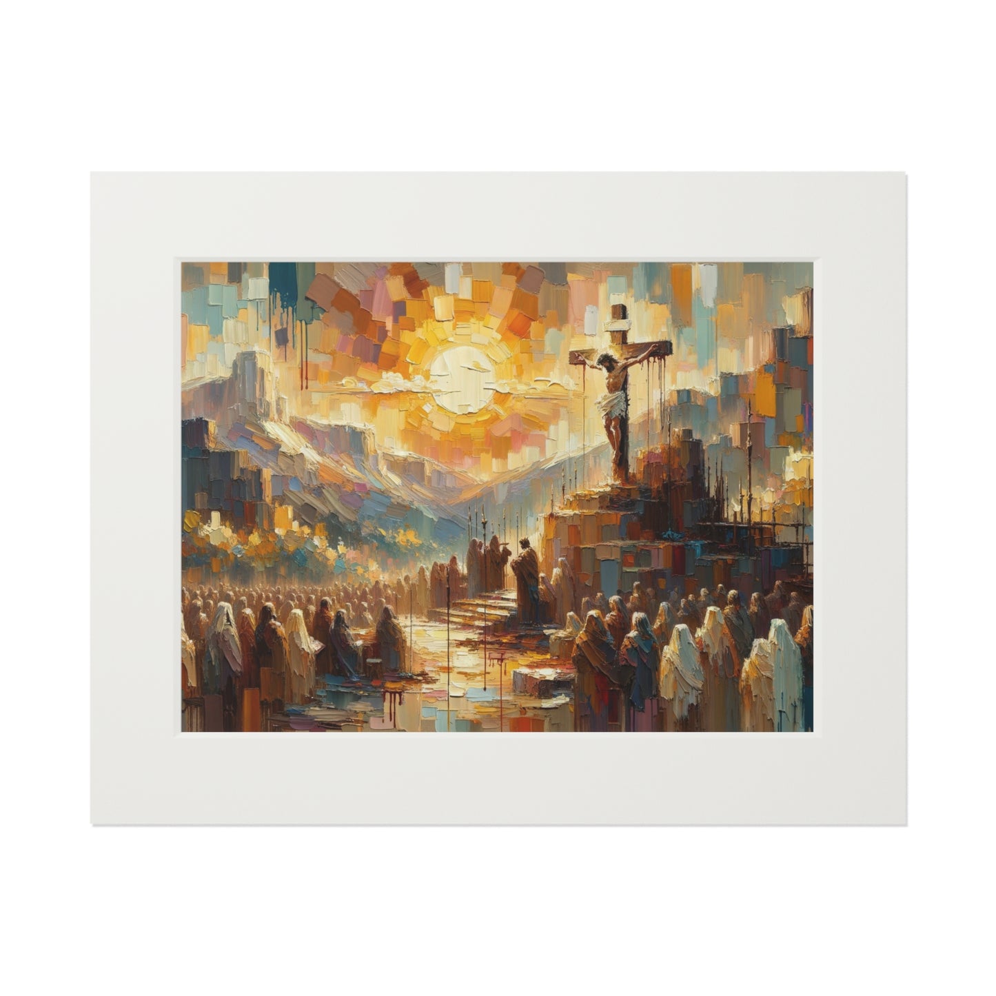 “Love Beyond Measure” – Biblical Art Print | Inspired by Romans 5:8