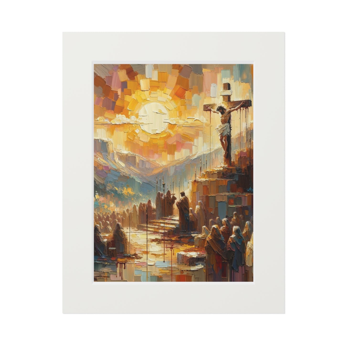 “Love Beyond Measure” – Biblical Art Print | Inspired by Romans 5:8