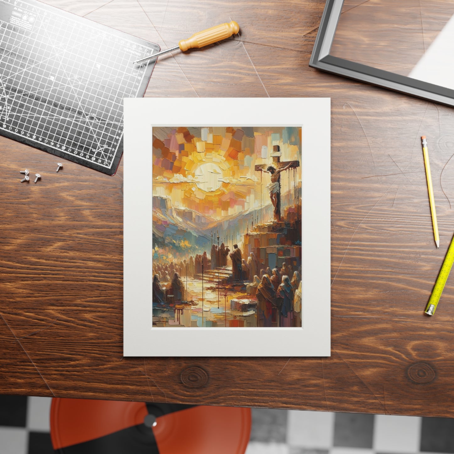 “Love Beyond Measure” – Biblical Art Print | Inspired by Romans 5:8