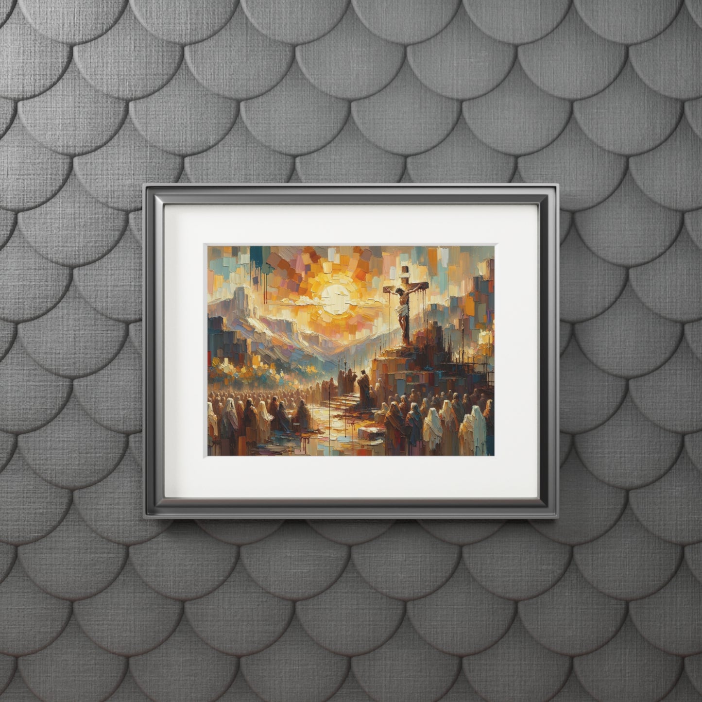 “Love Beyond Measure” – Biblical Art Print | Inspired by Romans 5:8