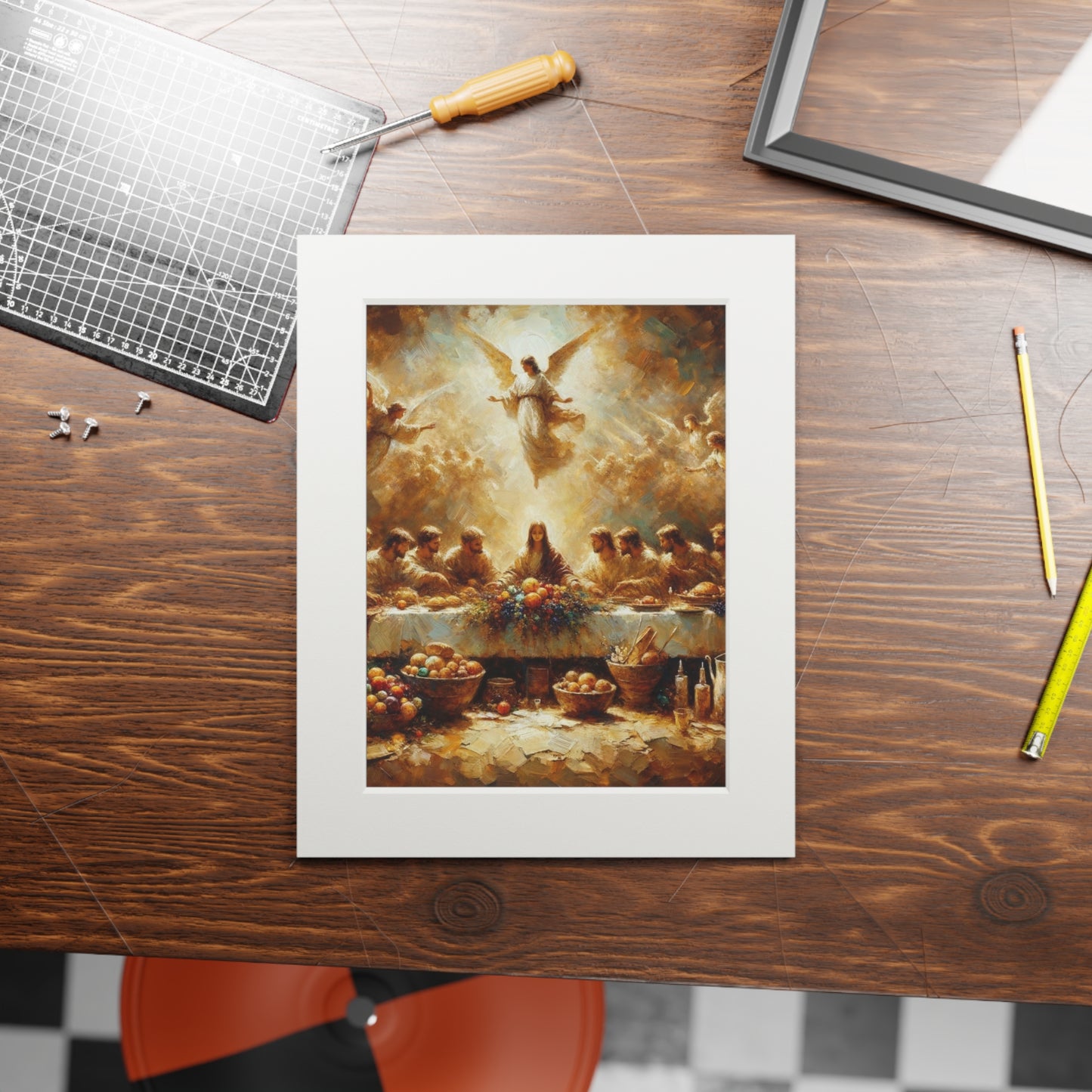 “My Cup Overflows” – Biblical Art Print | Inspired by Psalm 23:5–6