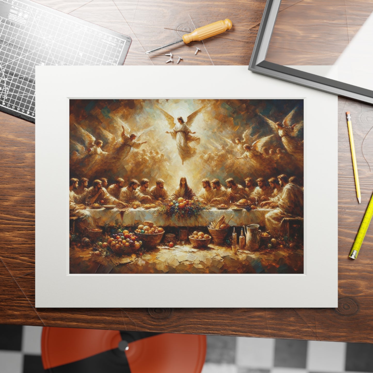 “My Cup Overflows” – Biblical Art Print | Inspired by Psalm 23:5–6