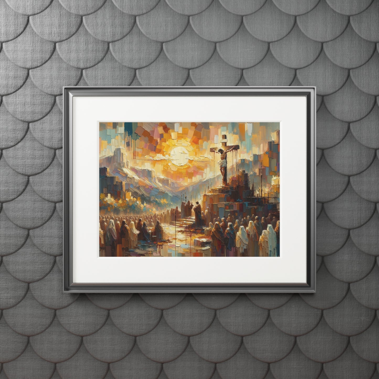 “Love Beyond Measure” – Biblical Art Print | Inspired by Romans 5:8