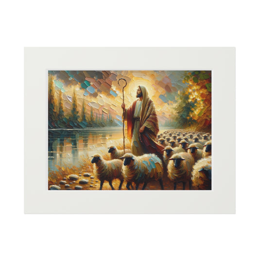 “The Lord Is My Shepherd” – Biblical Art Print | Inspired by Psalm 23:1