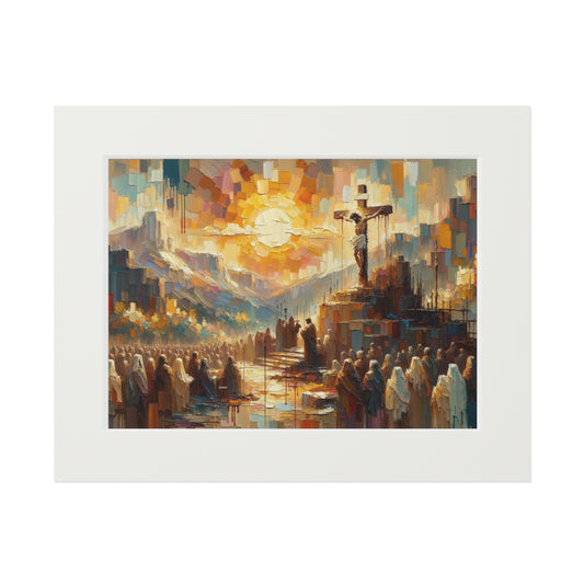 “Love Beyond Measure” – Biblical Art Print | Inspired by Romans 5:8