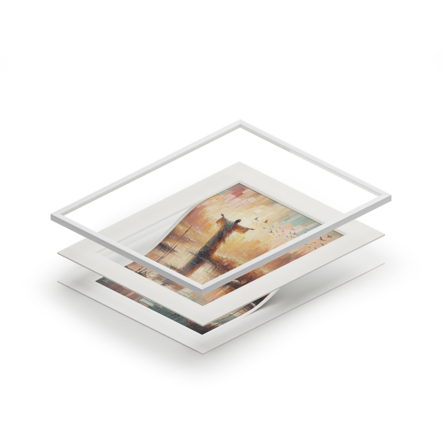 “Be Still and Know” – Christian Inspired Artwork | Modern Abstract Oil Style Print | Inspired by Psalm 46:10